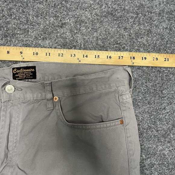 Civilianaire Gray Japanese Selvage Denim Jeans 35  Made In USA Superior Quality - Picture 6 of 10